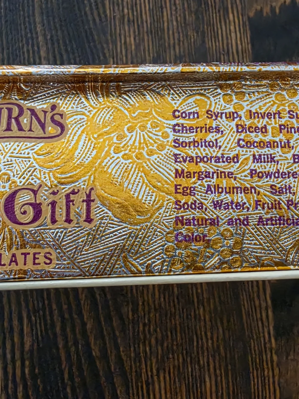 Vintage Pangburn's Golden Gift Milk Chocolates Candy Box Fort Worth Texas 1950s